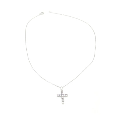 GRACE Cross Necklace Pendant in Sterling Silver