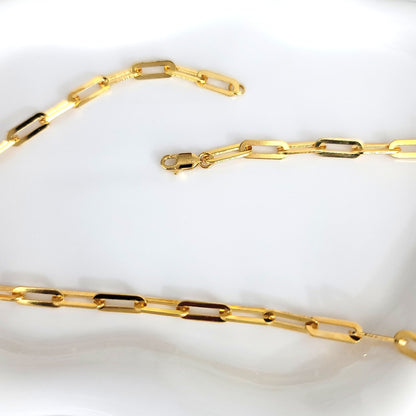 JENNIFER 4.5MM Paperclip Necklace 18K Gold Vermeil on Sterling Silver