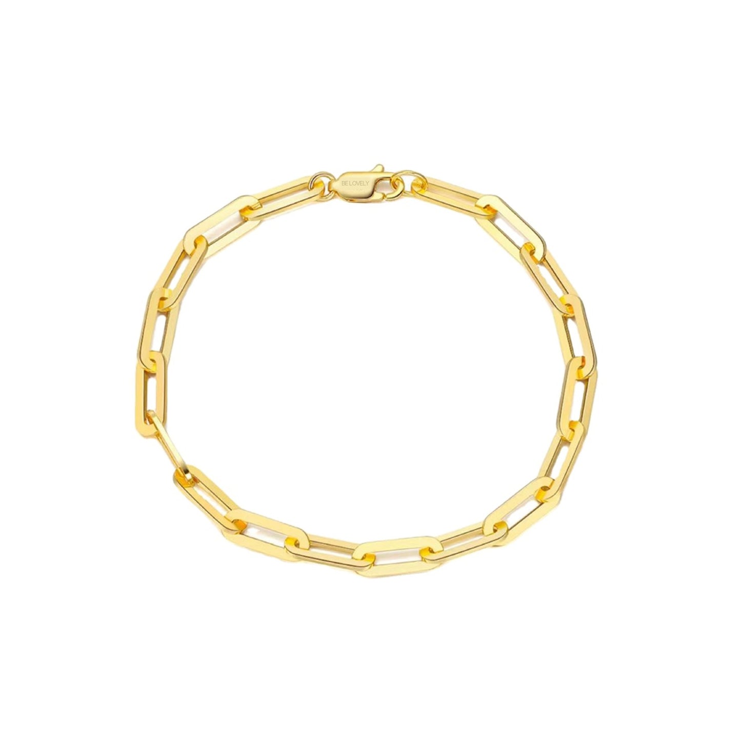 JENNY 4.5MM Paperclip Bracelet 18K Gold Vermeil on Sterling Silver