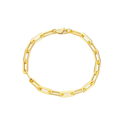 JENNY 4.5MM Paperclip Bracelet 18K Gold Vermeil on Sterling Silver