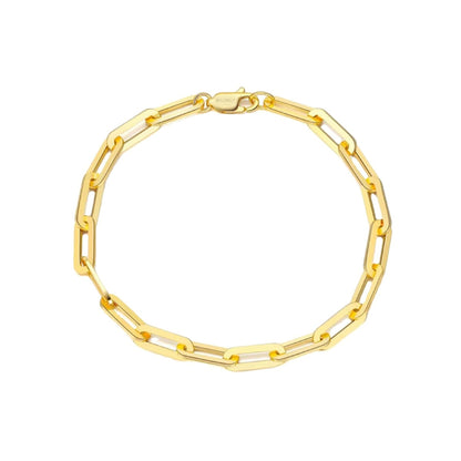 JENNY 4.5MM Paperclip Bracelet 18K Gold Vermeil on Sterling Silver