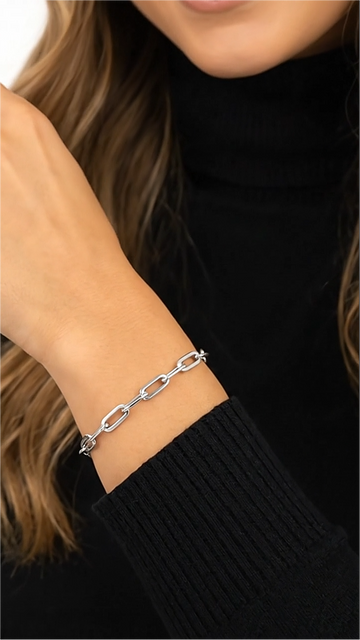 JENNY 4.5MM Italian Paperclip Chain Bracelet