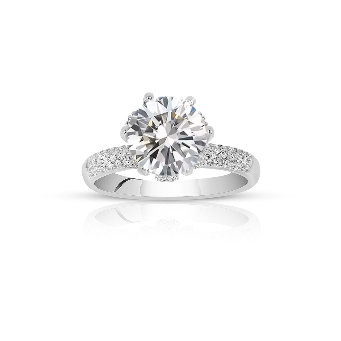 KELLYANNE Round Cubic Zirconia Ring