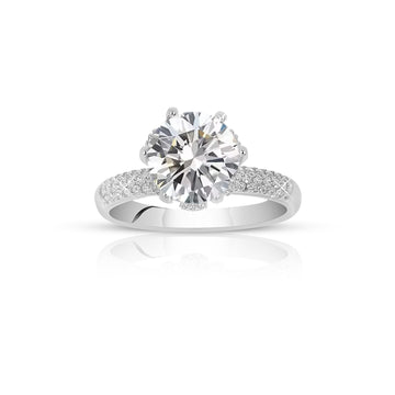 KELLYANNE Round CZ Diamond Solitaire Ring