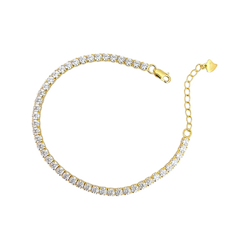 KATE 3MM CZ Diamond Pavé Tennis Bracelet in 18K GP