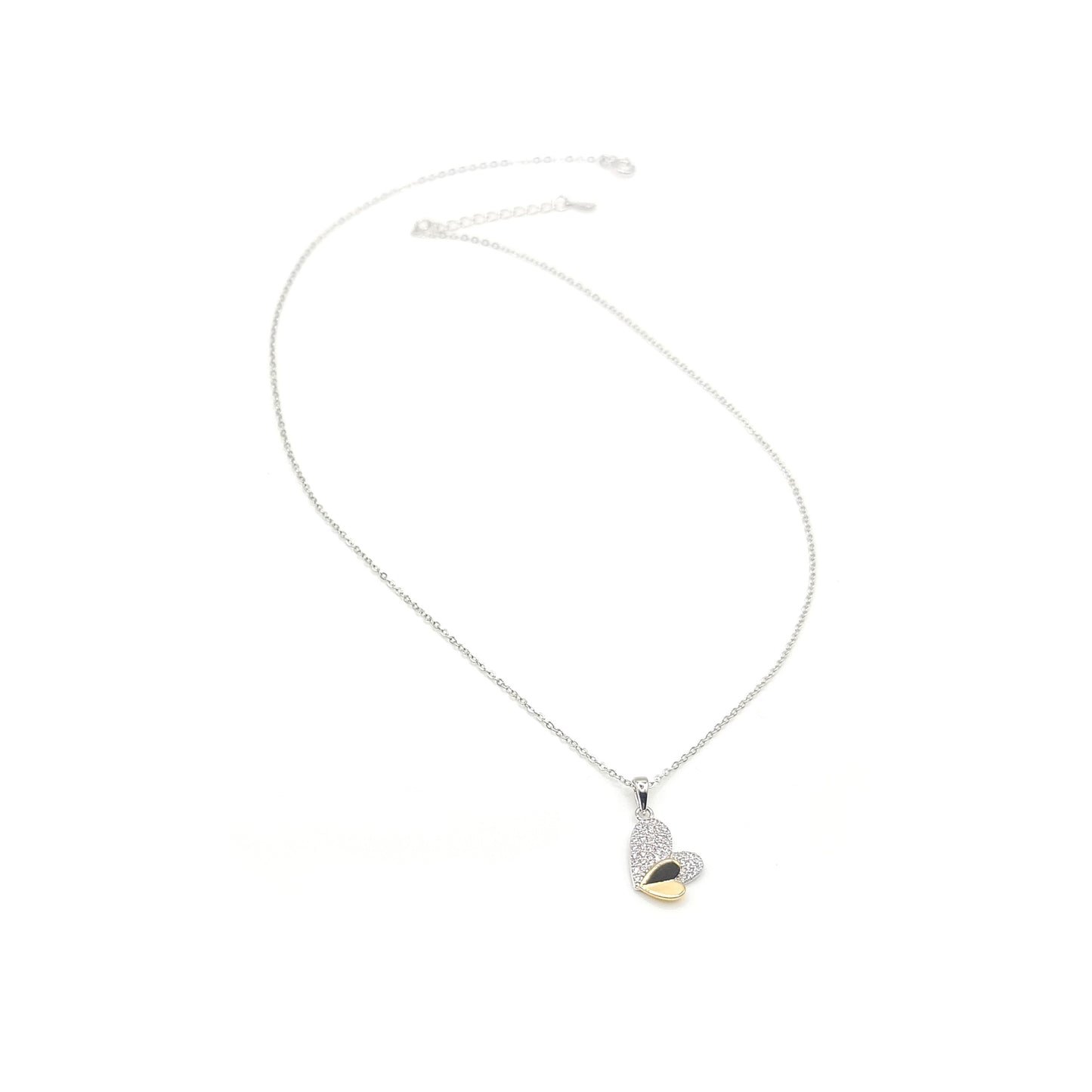 LOIS Heart Necklace Pendant in Sterling Silver 18K Gold Plated