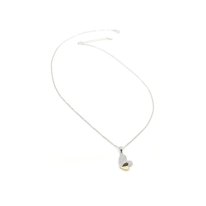 LOIS Heart Necklace Pendant in Sterling Silver 18K Gold Plated