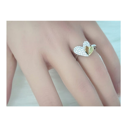 LOIS Heart Ring in Sterling Silver 18K Gold Plated