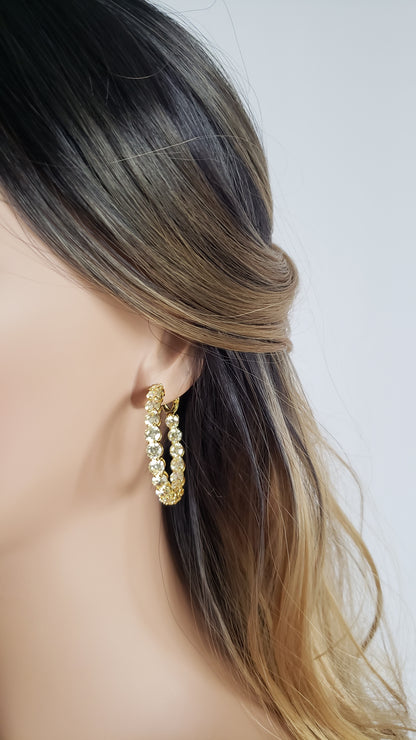 MAËVA 40mm Hoop Earrings 14K Gold Plated