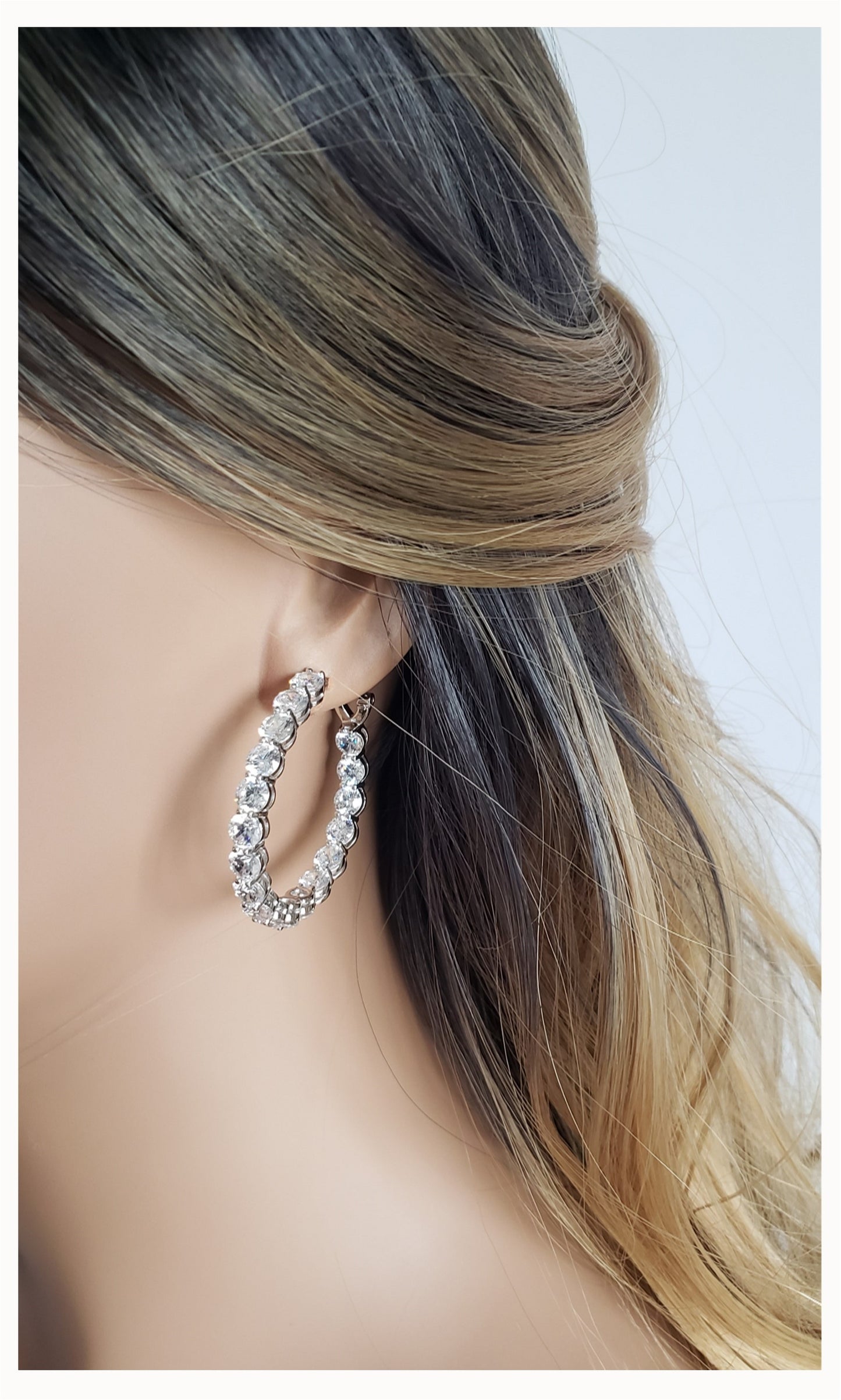 MAËVA 40mm Hoop Earrings in Sterling Silver