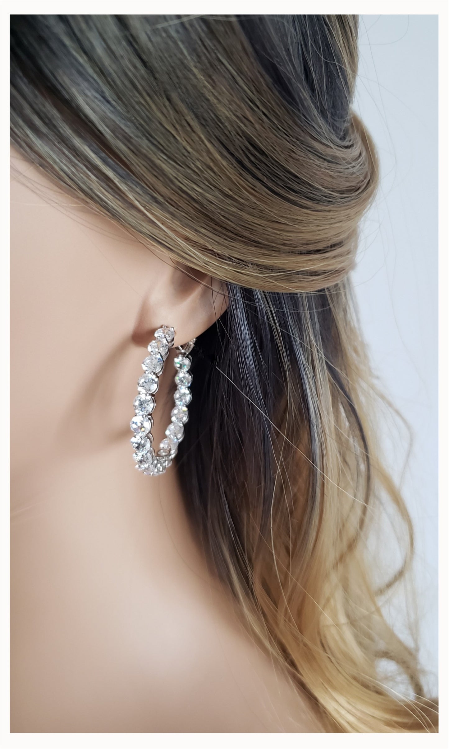 MAËVA 40mm Hoop Earrings in Sterling Silver