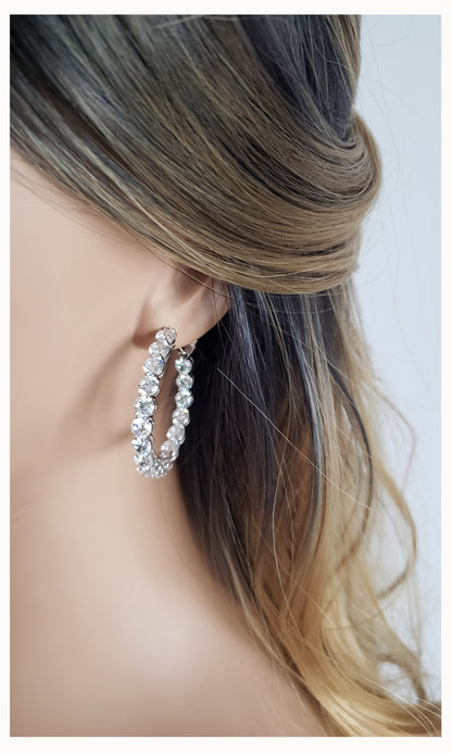 MAËVA 40mm Hoop Earrings in Sterling Silver