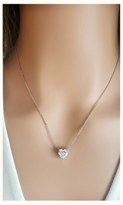 MARIE Heart Necklace Solitaire Pendant