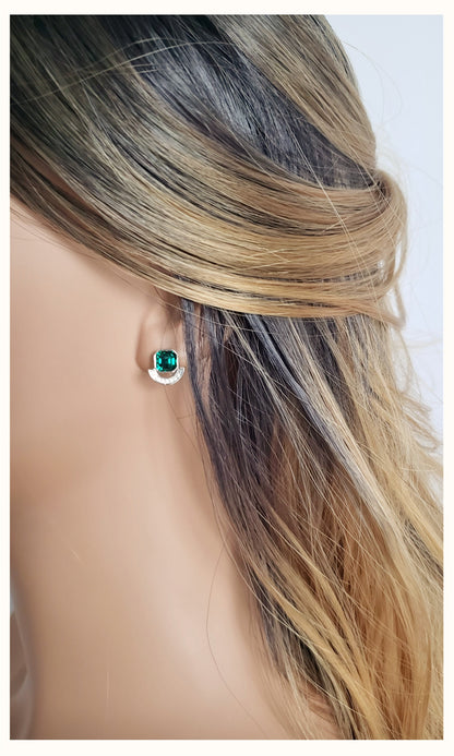 MELODY 3-Piece Jewelry Set, Emerald Green Crystal Bracelet, Earrings & Necklace