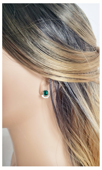 MELODY 3-Piece Jewelry Set, Emerald Green Crystal Bracelet, Earrings & Necklace