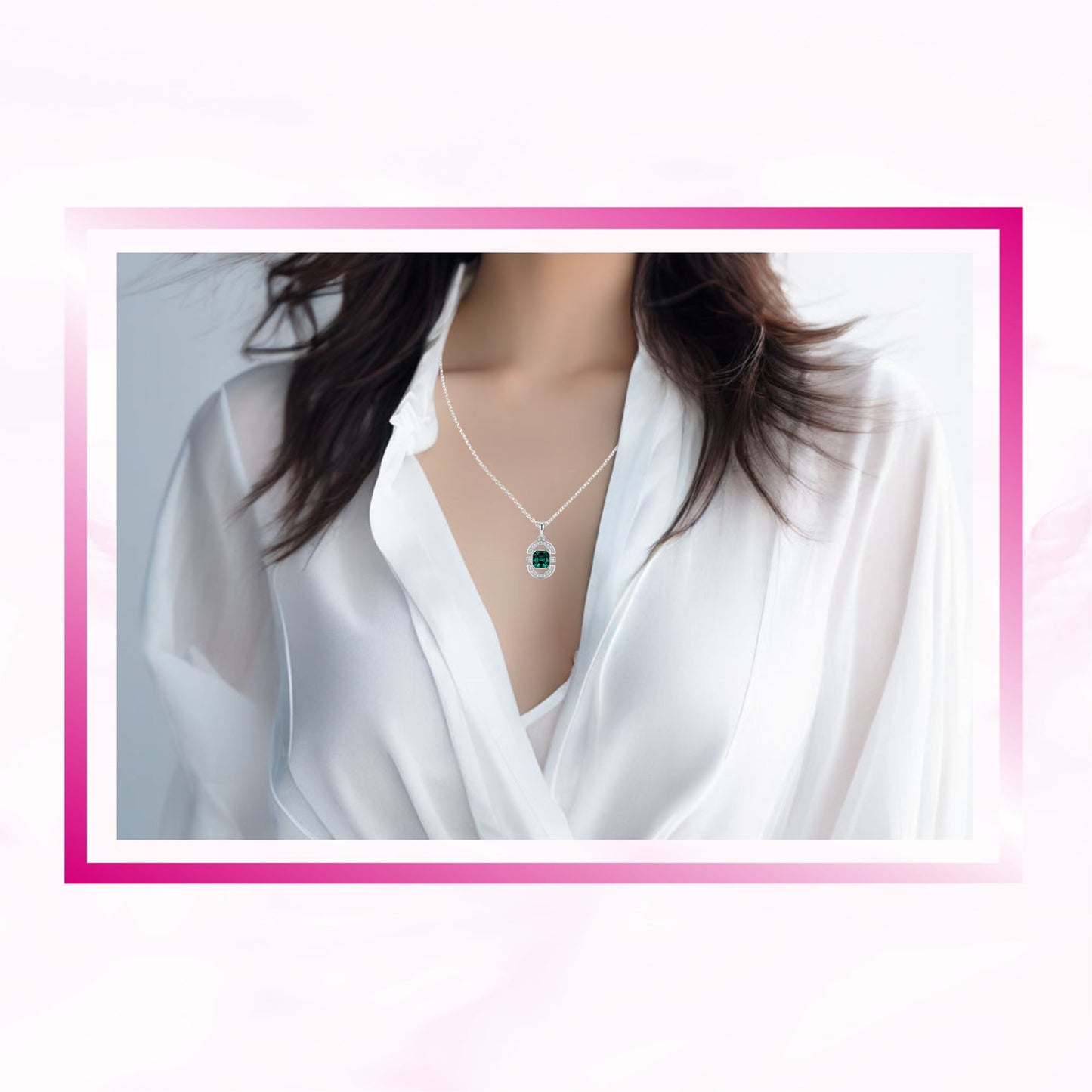 MELODY 3-Piece Jewelry Set, Emerald Green Crystal Bracelet, Earrings & Necklace