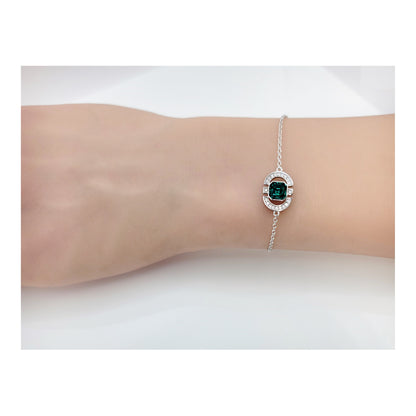 MELODY 3-Piece Jewelry Set, Emerald Green Crystal Bracelet, Earrings & Necklace