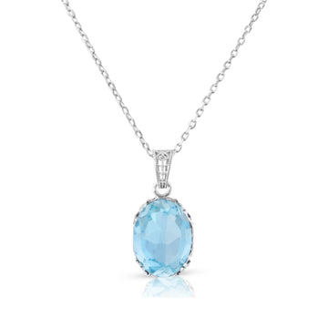 MOLLY Aquamarine Pendant Necklace