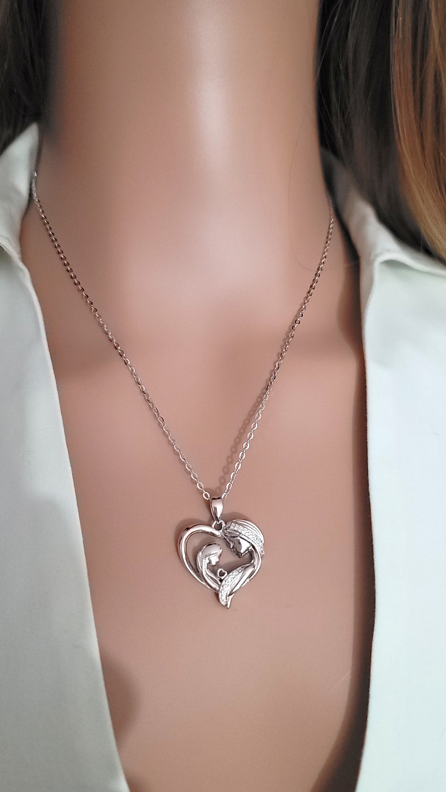 CARINA Mother-Daughter Necklace Pendant