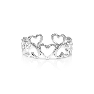 NELLIE Open Heart Ring Adjustable