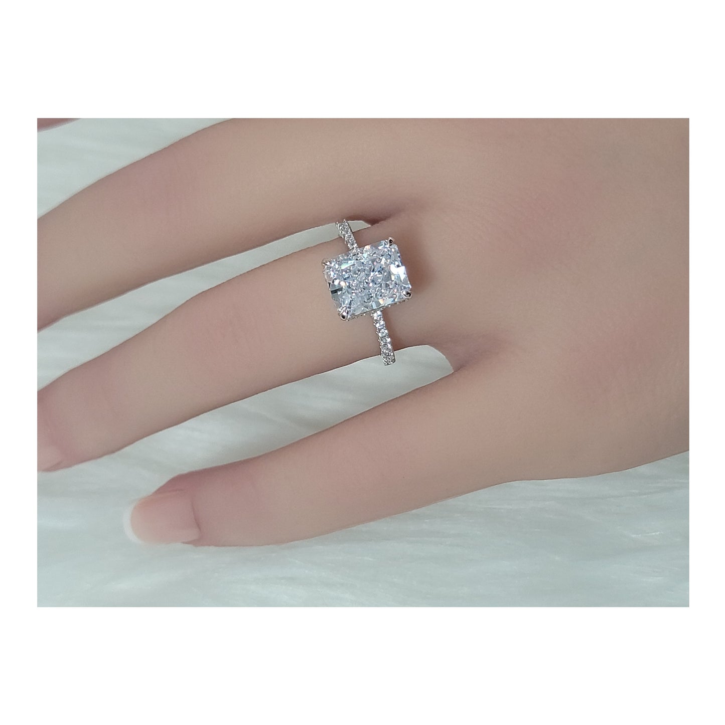 NINA Rectangle Cubic Zirconia Ring