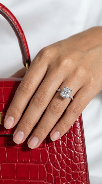 NINA CZ Diamond Rectangle Statement Ring