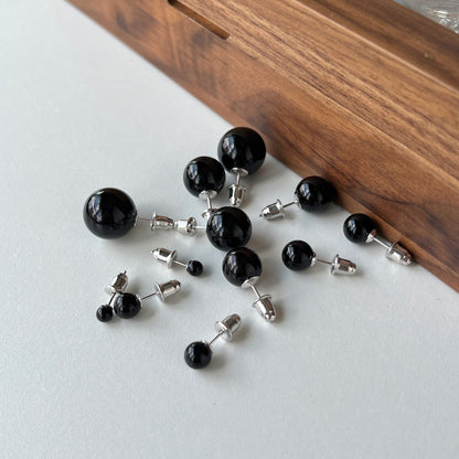 PAULA 6mm Black Onyx Stud Earrings 3