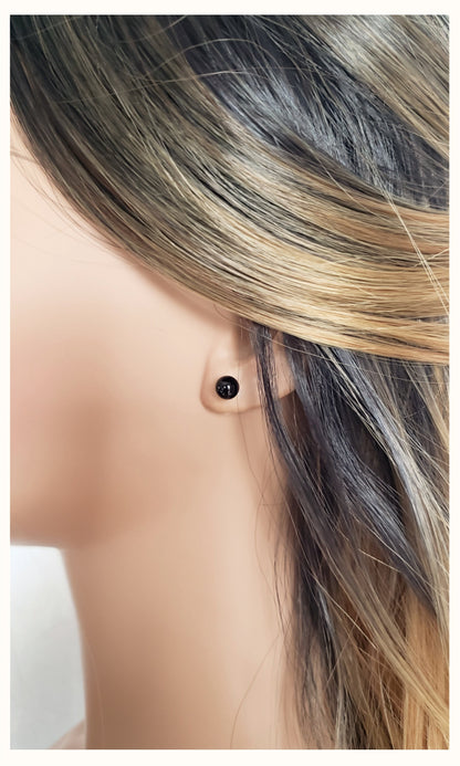 PAULA 6mm Black Onyx Stud Earrings 5