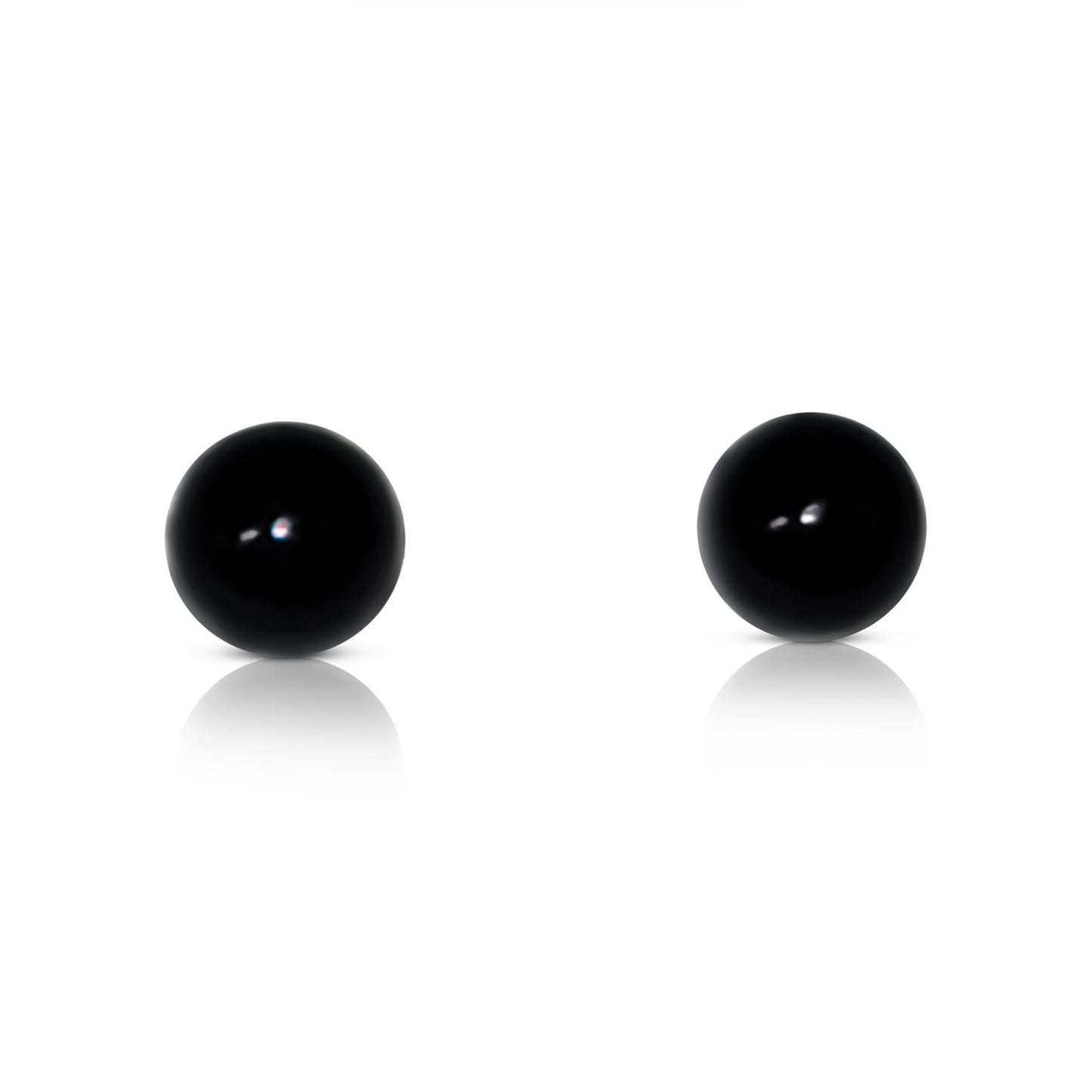 PAULA 8mm Black Onyx Stud Earrings