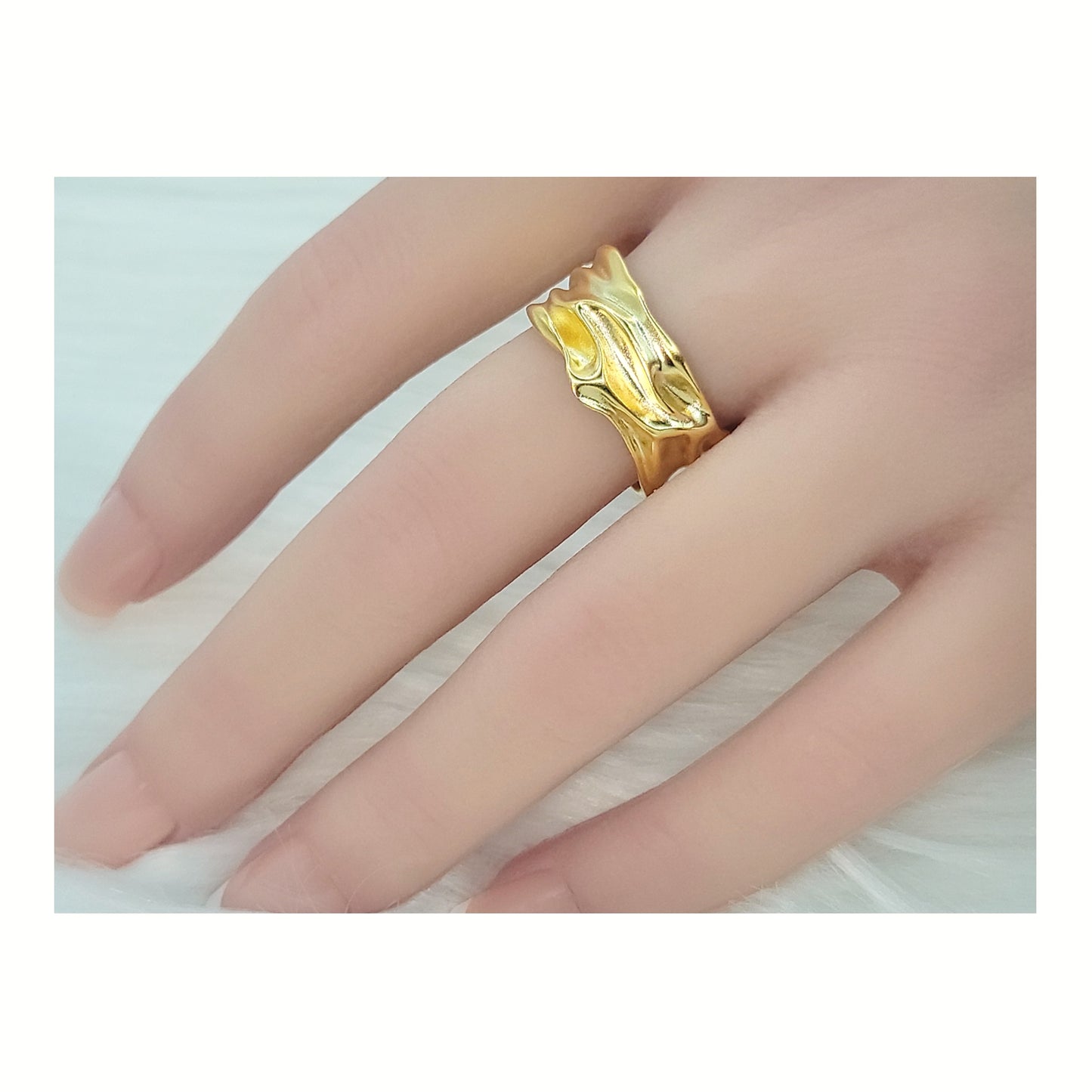 ROSA Adjustable Wide Wrap Band 18K Gold Plated