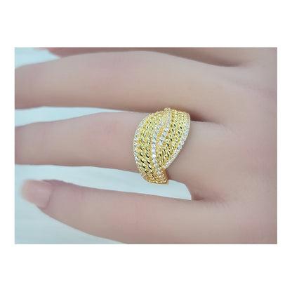 SHARON Multi-Row Band Ring 18K Gold Plated