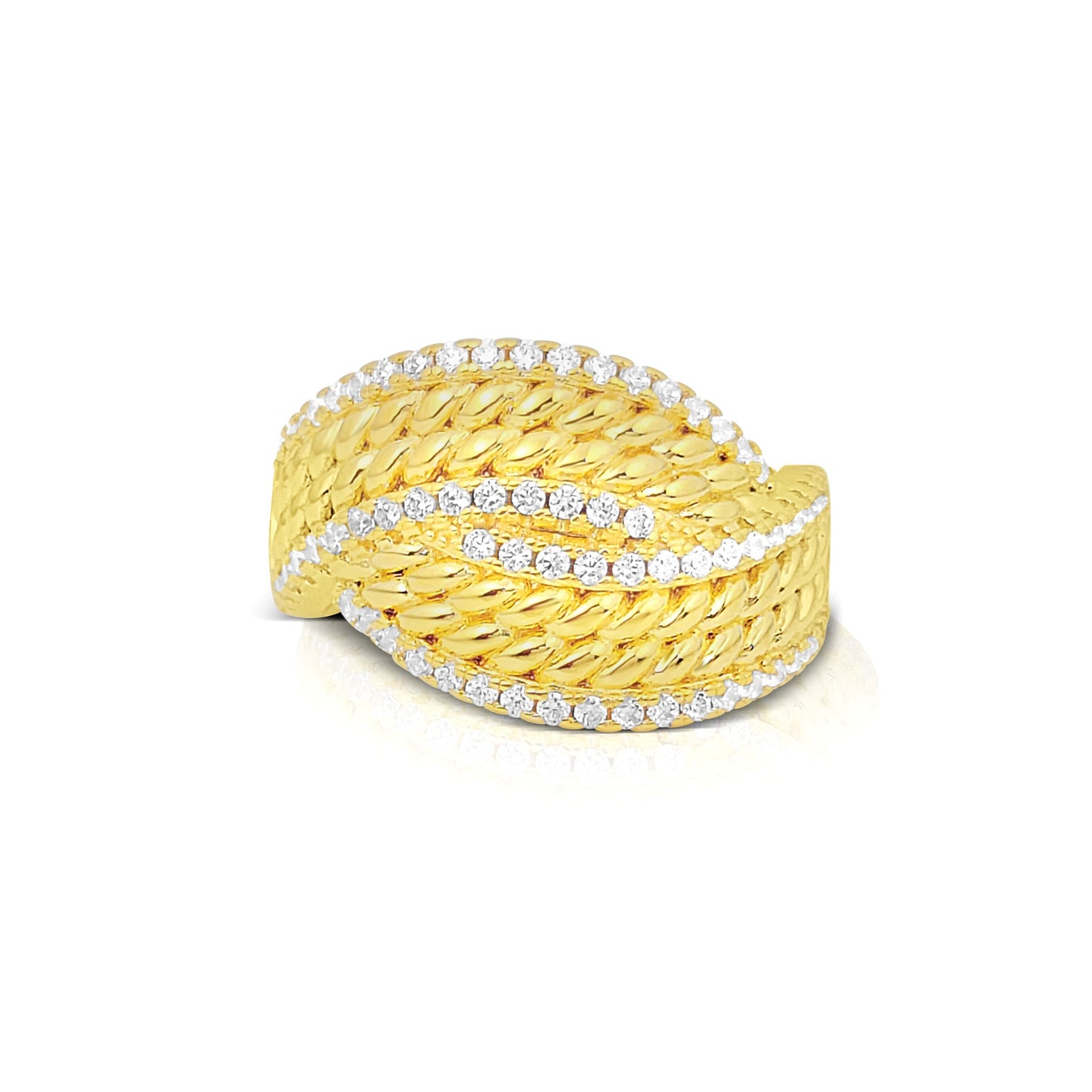 SHARON Multi-Row Band Ring 18K Gold Plated