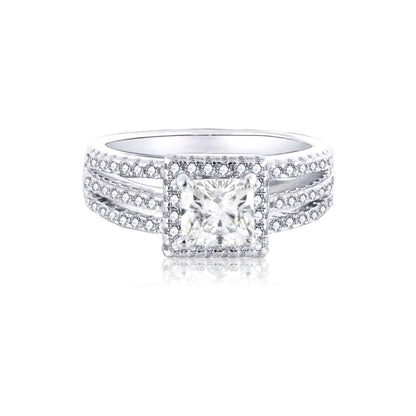 SHILOH Multi-Row Pavé Ring in Sterling Silver