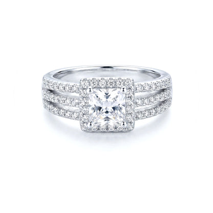 SHILOH CZ Diamond Multi-Row Pavé Ring