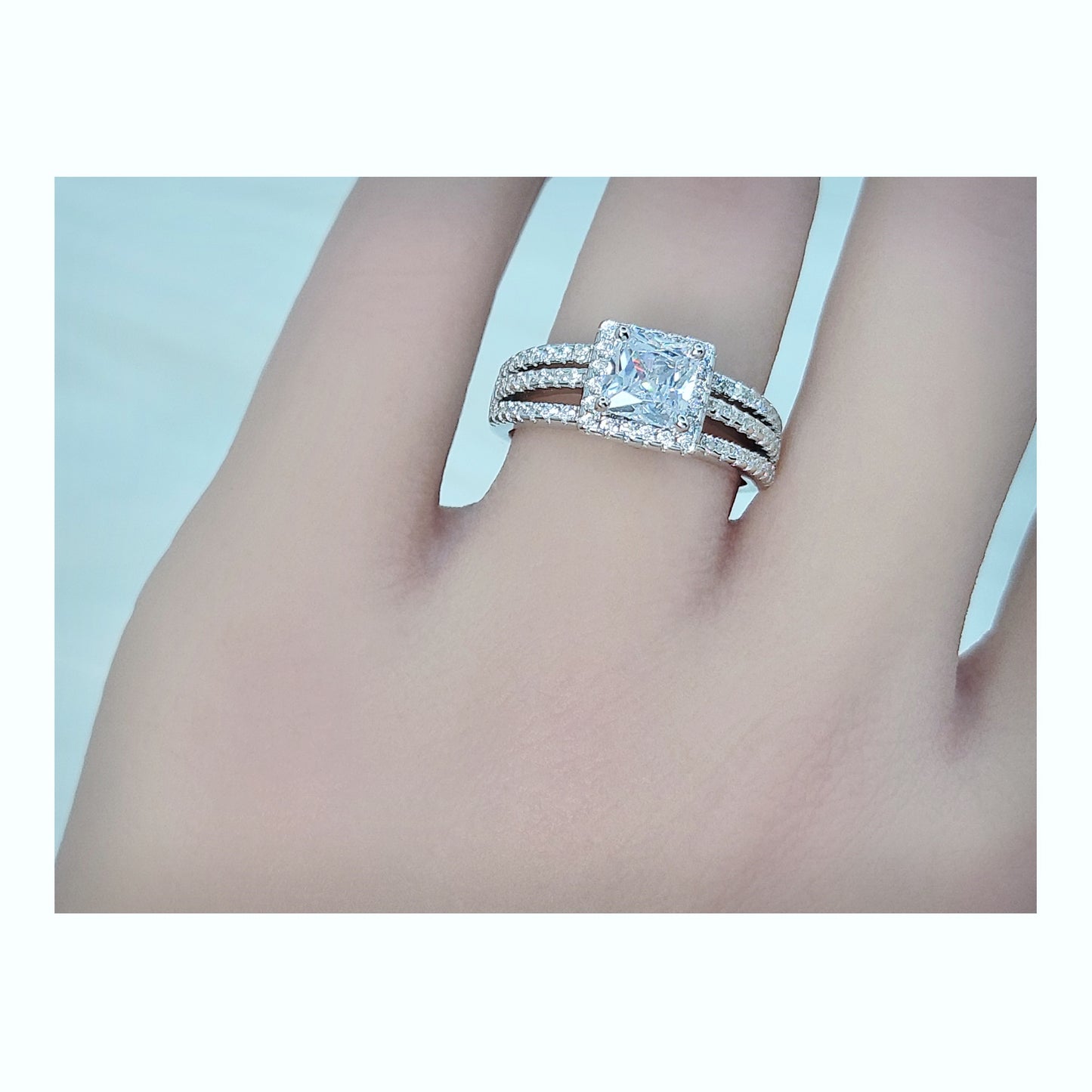 SHILOH Multi-Row Pavé Ring in Sterling Silver