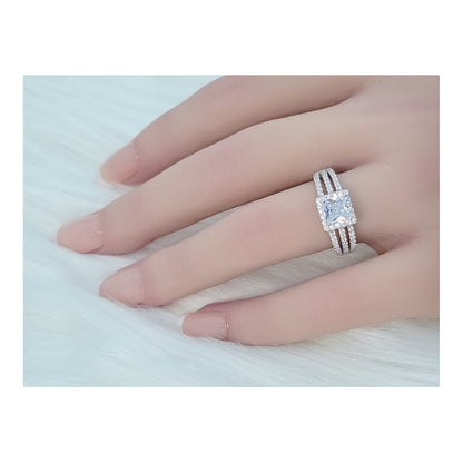 SHILOH Multi-Row Pavé Ring in Sterling Silver