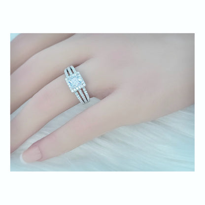 SHILOH Multi-Row Pavé Ring in Sterling Silver