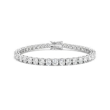 STELLA 3MM Moissanite Tennis Bracelet in Rhodium Over Sterling Silver
