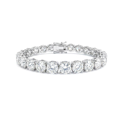 6.5MM VVS Moissanite Tennis Bracelet – Bridal, Anniversary, Christmas & Birthday Gift for Her – Rhodium Over Sterling Silver, Up to 25 CTW Luxury Brilliance [STELLA]