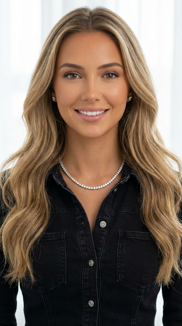 SKY 3MM Moissanite Tennis Necklace in Rhodium Over Sterling Silver