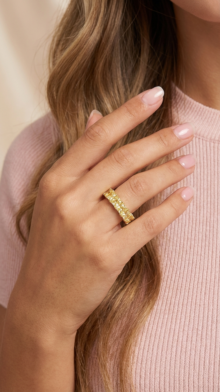 SOFIA White CZ Diamond Eternity Tennis Band 14K Gold Over Sterling Silver