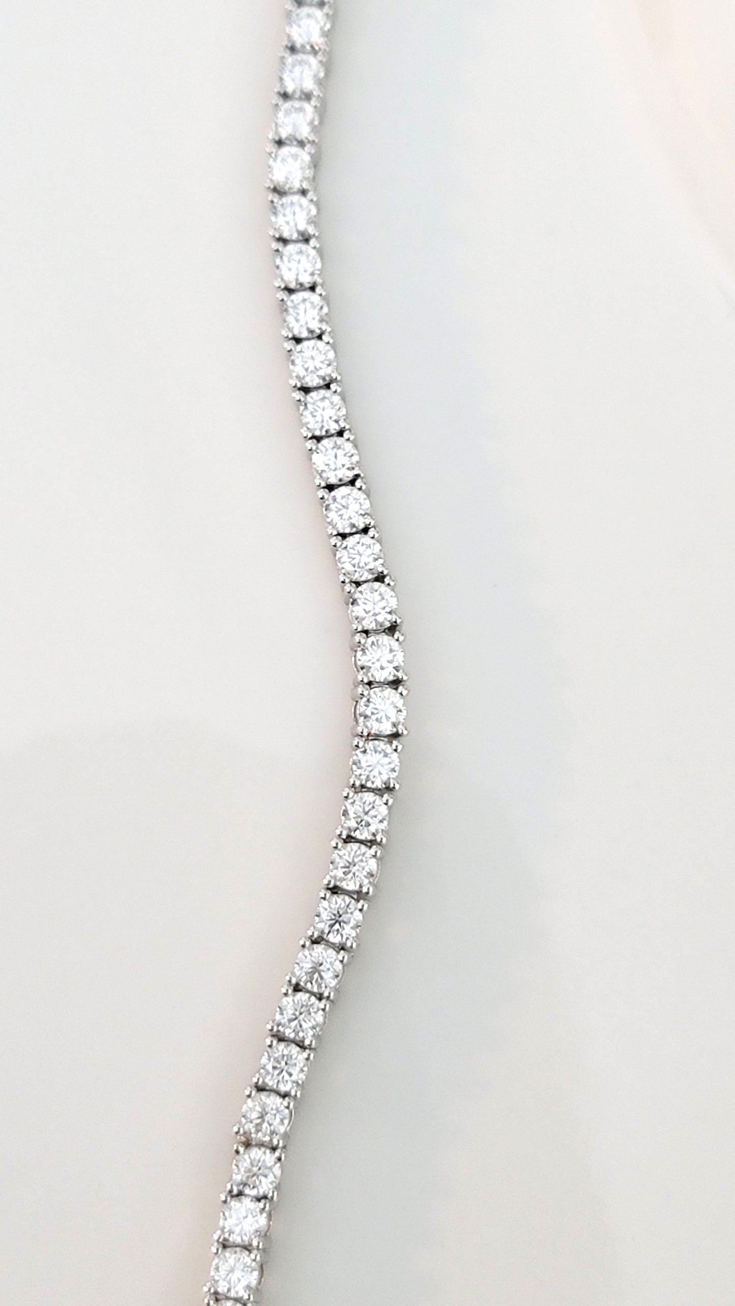 STELLA 3MM Moissanite Tennis Bracelet in Rhodium Over Sterling Silver