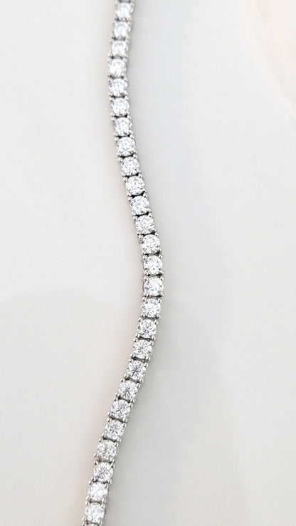 STELLA 3MM Moissanite Tennis Bracelet in Rhodium Over Sterling Silver