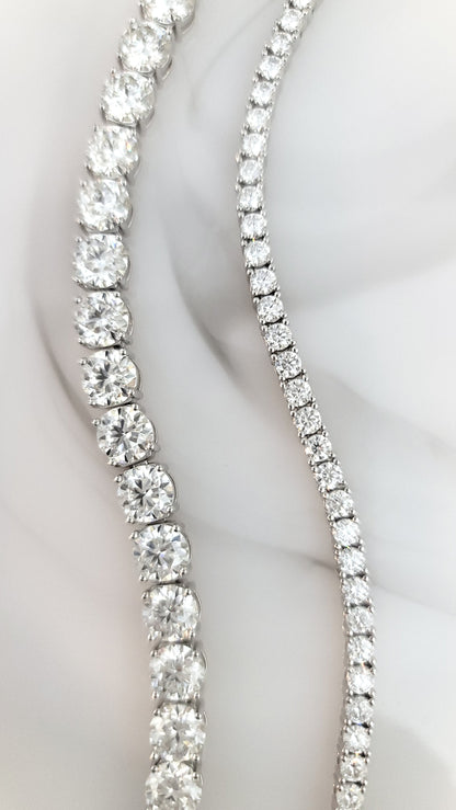 STELLA 6.5MM Moissanite Tennis Bracelet in Rhodium Over Sterling Silver