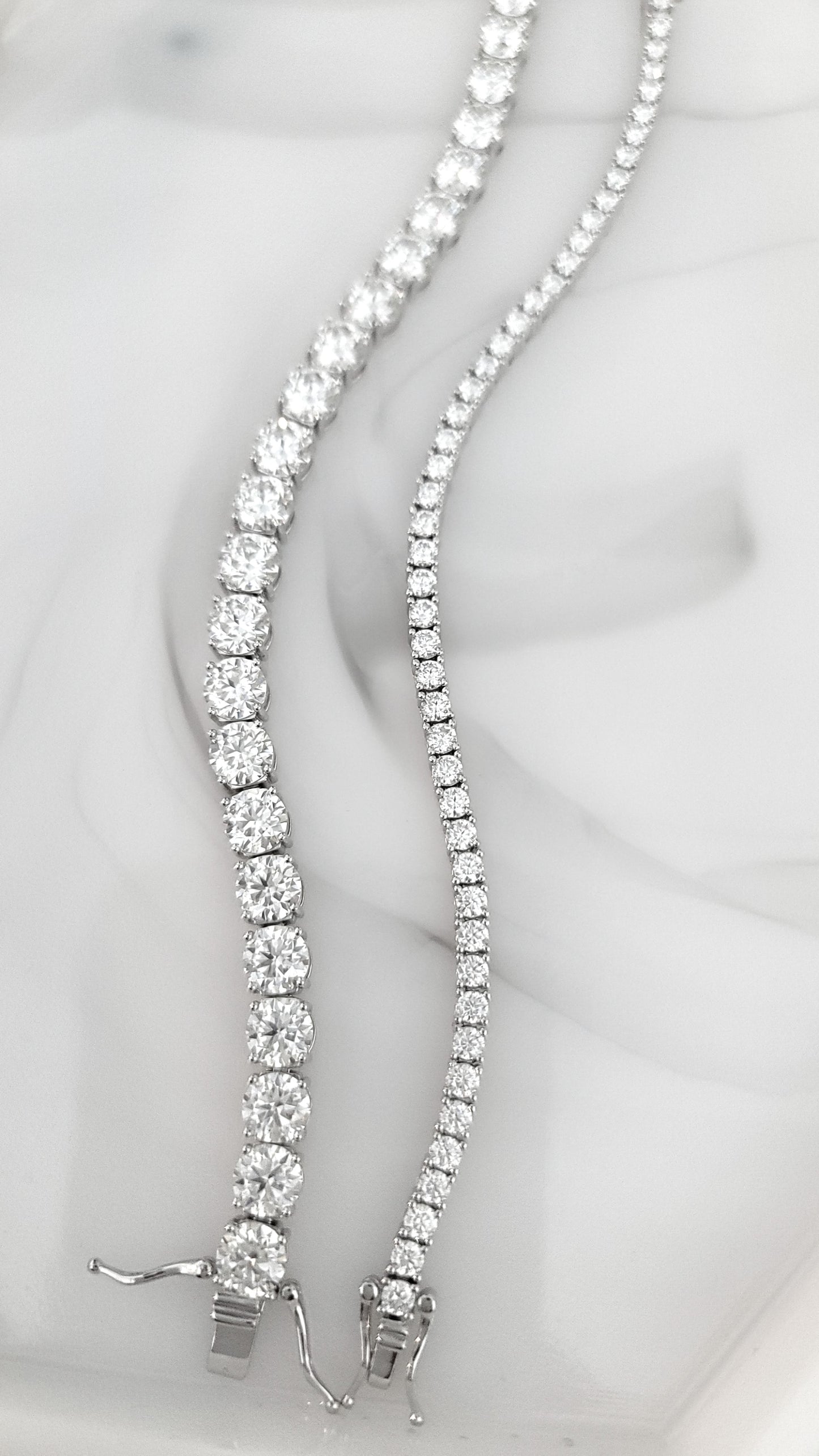 STELLA 6.5MM Moissanite Tennis Bracelet in Rhodium Over Sterling Silver