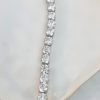 STELLA 6.5MM Moissanite Tennis Bracelet in Rhodium Over Sterling Silver