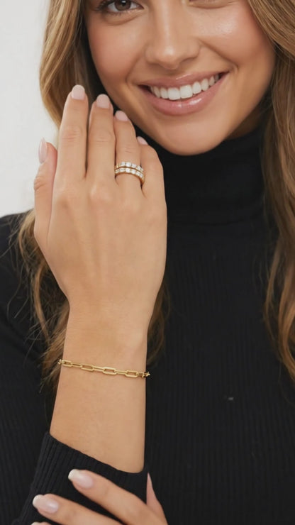 JENNY 4.5MM Paperclip Bracelet 18K Gold Vermeil on Sterling Silver