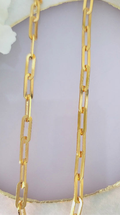 JENNIFER 4.5MM Paperclip Necklace 18K Gold Vermeil on Sterling Silver