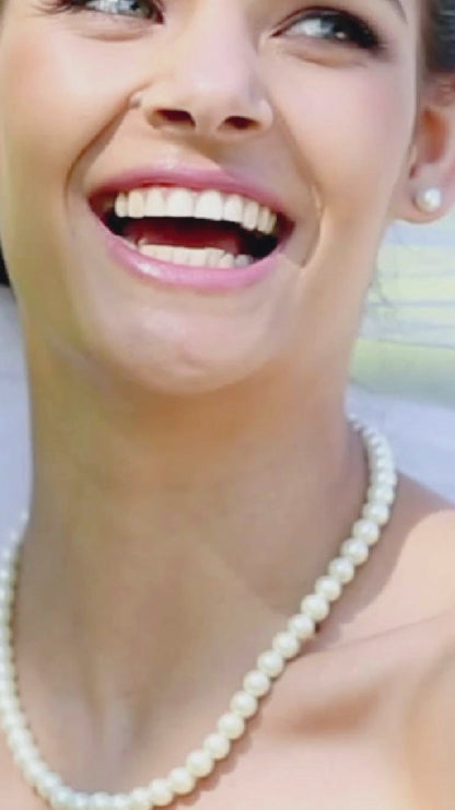 ALICE 6mm White Pearl Stud Earrings