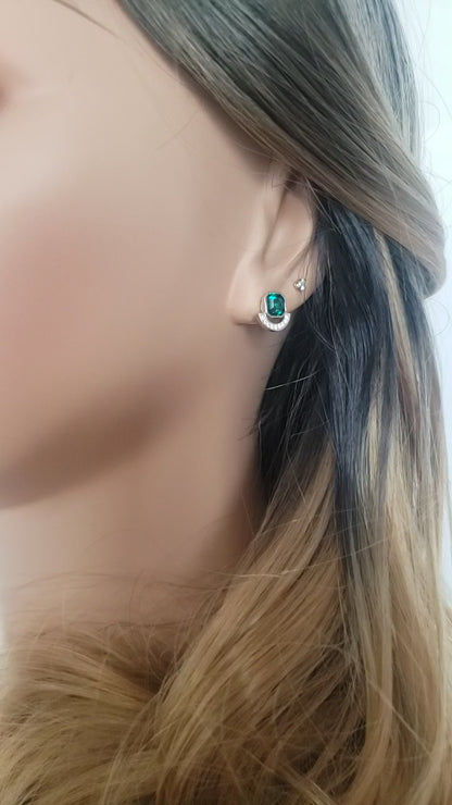 MELODY Emerald Green Crystal Earrings